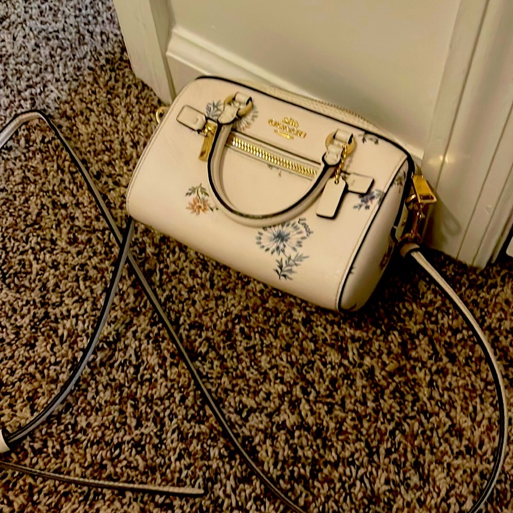 Small  coach flower bag in excellent condition, like new, only use twice